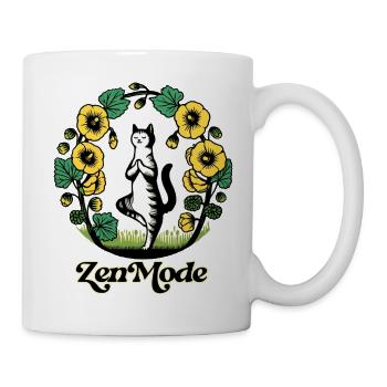 Zen Mode Kitty Cat - Mug - white - Right
