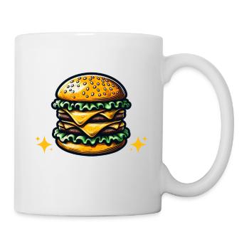 A Burger A Day Keeps The Hunger Away Funny - Mug - white - Right