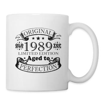 Manufactured in 1989 Anniversary 35 Years - Mug - white - Right