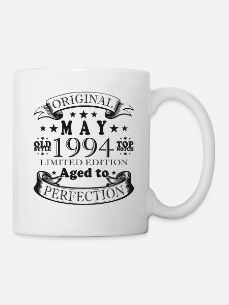 Mai 1994 Geburtstag Mai 1994 Geschenk Mai 1994 Mai - Tasse - Weiß