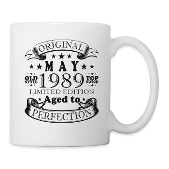Mai 1989 Geburtstagsgeschenk Mai 1989 - 1989 Mai - Tasse - Weiß - Rechts