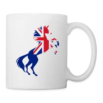 Licorne Royaume-Uni Drapeau Chemise Licorne Magique - Mug blanc - blanc - Droite