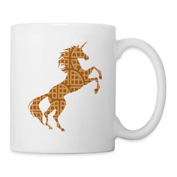 Licorne gaufre motif symbole T-shirt gaufres jeu de mots - Mug blanc - blanc - Droite