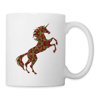 Licorne pastèque Plante tropicale magique - Mug blanc - blanc - Droite