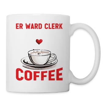 Er ward clerk i run on coffee 5 - Mug - white - Right