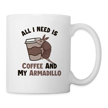 Coffee and my Armadillo Pink Fairy Cingulata - Mug - white - Right