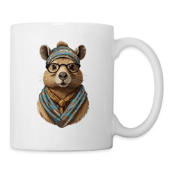Drôle Capymama Capybara conception de fête des mères - Mug blanc - blanc - Droite