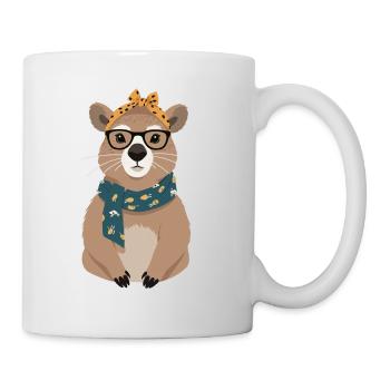 Drôle Capymama Capybara Mère Design - Mug blanc - blanc - Droite