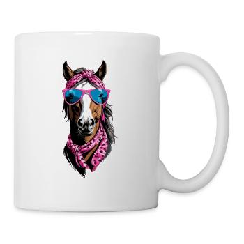 Mama Pferd Stilvolle Pferdeliebe Pferdemädchen - Tasse - Weiß - Rechts