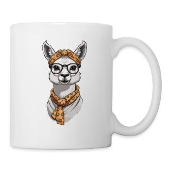 Lama Liebende Mama Lustiges Design - Tasse - Weiß - Rechts