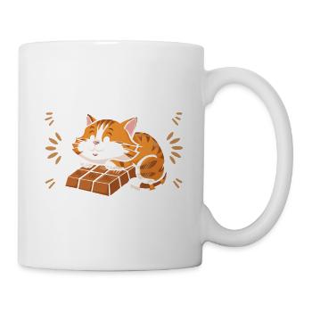 Chocolate Lover Cat Funny Saying Sweet Food - Mug - white - Right