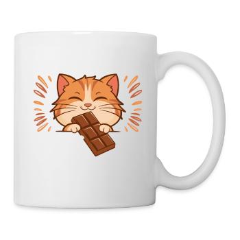 Chocolate Lover Cat Funny Saying Sweet Food - Mug - white - Right
