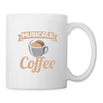 Fueled By Musicals And Coffee Singing Theater - Mug - white - Right