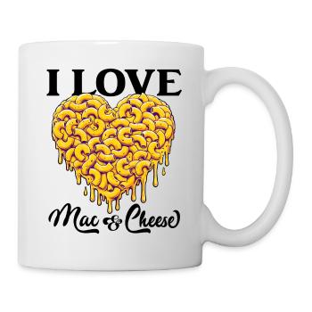 I love Mac and Cheese - food lover gift - Mug - white - Right