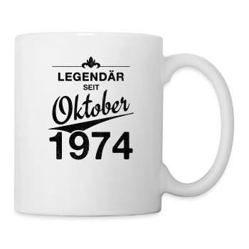 50th Birthday Legendary since October 1974 Vintage - Mug - white - Right