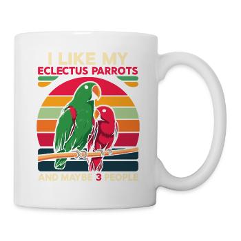 Lustiger Eclectus-Papagei sagt Vogelbesitzer Haustier - Tasse - Weiß - Rechts