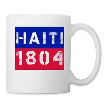 HAITI 1804 FONT IN COLORS OF THE NATIONAL FLAG - Mug - white - Right