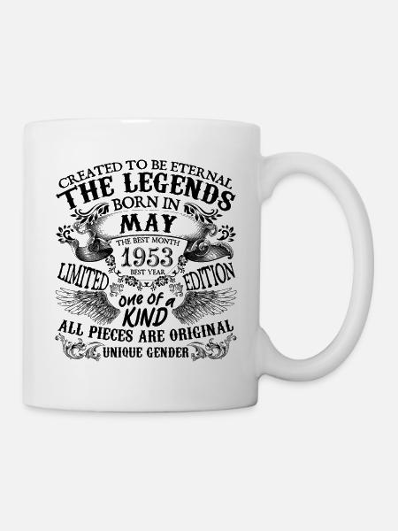 Geburtstag 1953 Mai 1953 geboren im Mai 1953 - Tasse - Weiß