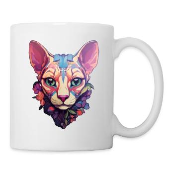 Sphynx-Katzenkopf - Tasse - Weiß - Rechts