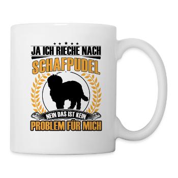 Schafpudel Ja ich rieche nach Hütepudel - Tasse - Weiß - Rechts