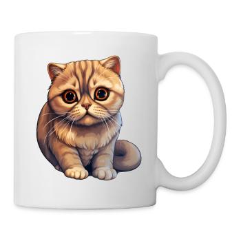 Scottish Fold Katze - Tasse - Weiß - Rechts