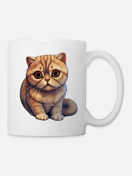 Scottish Fold Katze - Tasse - Weiß