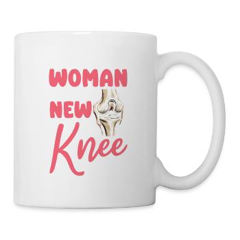 Never Underestimate A Woman With A New Knee Bionic - Mug - white - Right