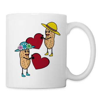 Peanut Valentine Valentine's Day Heart Love Nut - Mug - white - Right