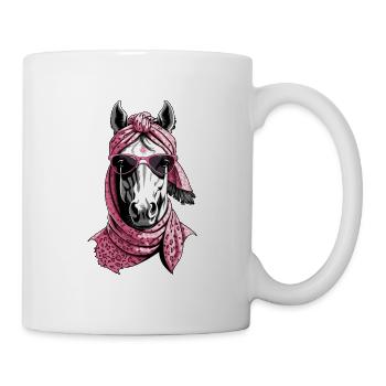 Mama Pferd Stilvolle Pferdeliebe Pferdemädchen - Tasse - Weiß - Rechts