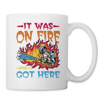 Il était en feu quand je suis arrivé ici 17 - Mug blanc - blanc - Droite