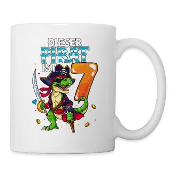 7. Geburtstag Piraten - Tasse - Weiß - Rechts