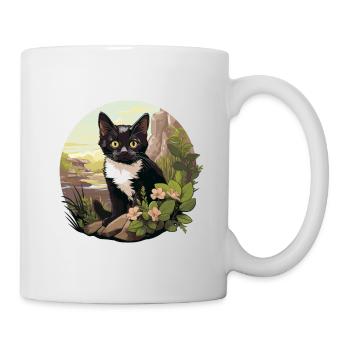 Tuxedo Chaton Tuxedo Cat - Mug blanc - blanc - Droite