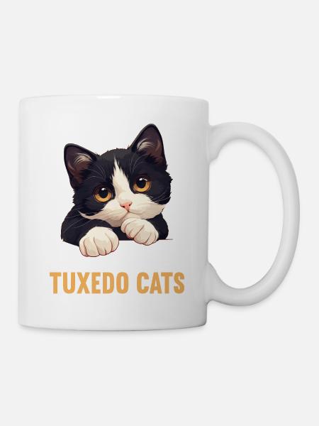 Tuxedo Kitten Tuxedo Cat - Mug - white