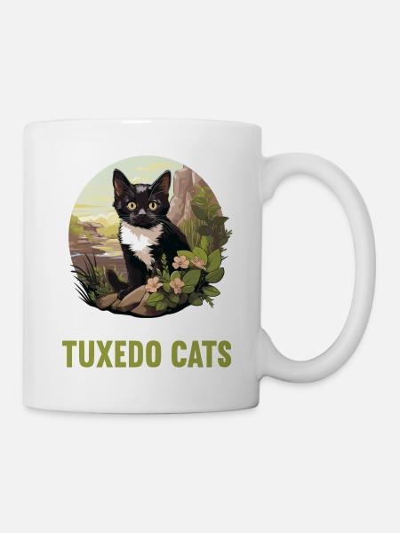 Tuxedo Kätzchen Tuxedo Katze - Tasse - Weiß