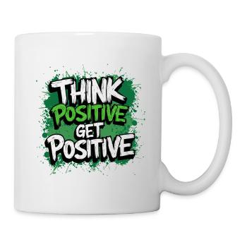PENSEZ POSITIF DEVENEZ POSITIF - Mug blanc - blanc - Droite