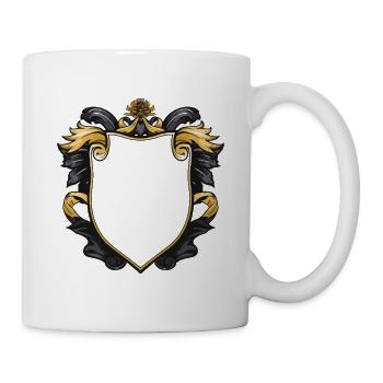 Symbole d’armoiries bouclier - Mug blanc - blanc - Droite
