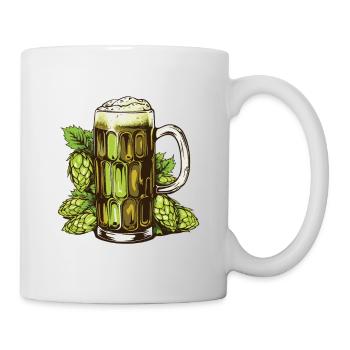 Beer glass hops - Mug - white - Right