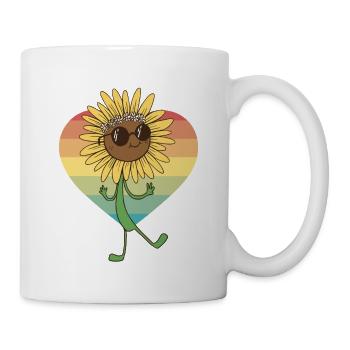 Sommer Sonnenblume Blume Garten Brille Flora - Tasse - Weiß - Rechts