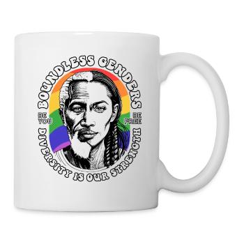 LGBTQIA+ Diversity Celebrated: Unique T-Shirt - Mug - white - Right