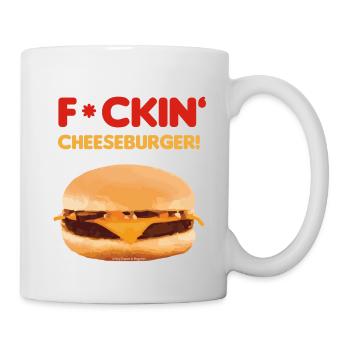 F*CKIN' CHEESEBURGER-CENSORED-NEG'S URBAN SPORTS - Tasse - Weiß - Rechts