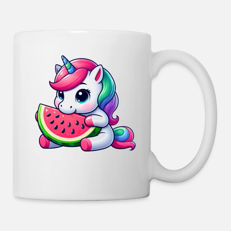 Süßes Einhorn Fruchtig Wassermelone - Tasse - Weiß
