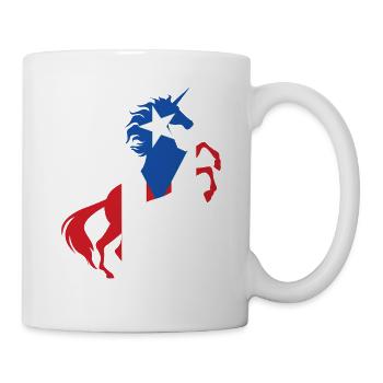 Einhorn Puerto Rico Flagge Einhorn Puerto-Ricanisches Wortspiel - Tasse - Weiß - Rechts