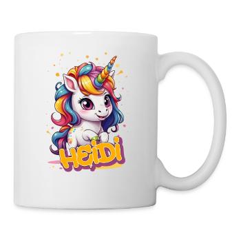 HEIDI - Beau prénom de fille avec une jolie licorne - Mug blanc - blanc - Droite