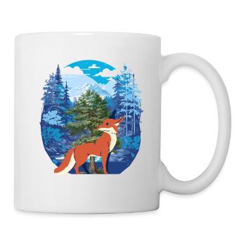 Fuchs Füchse Wald - Tasse - Weiß - Rechts