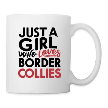 Juste une fille qui aime les border collies Mädchen - Mug blanc - blanc - Droite