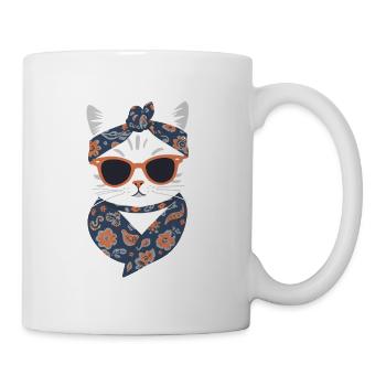 Cute Cat Mom Cat Lover Mom Style - Mug - white - Right