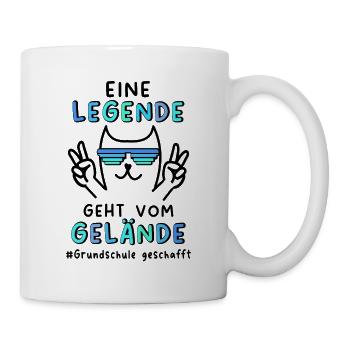 Grundschule Geschafft 2025 Grundschule Abschied - Tasse - Weiß - Rechts