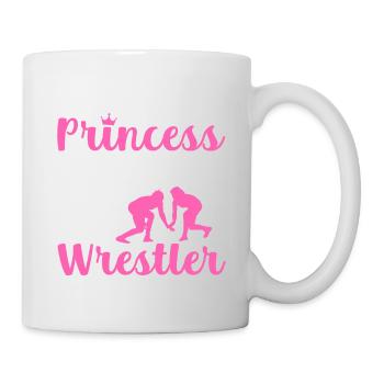 Vergiss die Prinzessin Meine Tochter ist eine Ring - Tasse - Weiß - Rechts