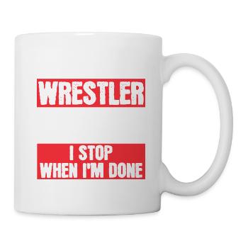 Ich bin ein Wrestler - Tasse - Weiß - Rechts