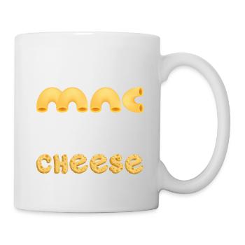 Ich bin 50% Mac und 50% Cheese - Tasse - Weiß - Rechts